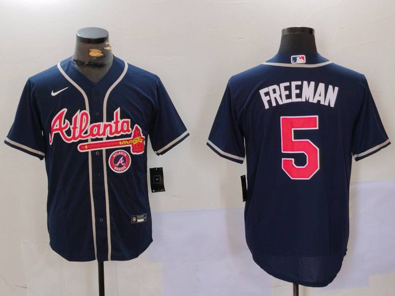 Men Atlanta Braves #5 Freeman Blue Game 2024 Nike MLB Jersey style 3->atlanta braves->MLB Jersey
